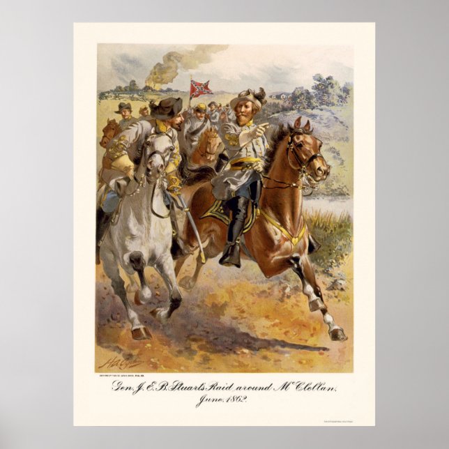 General Stuarts Raid von Henry Alexander Ogden Poster (Vorne)