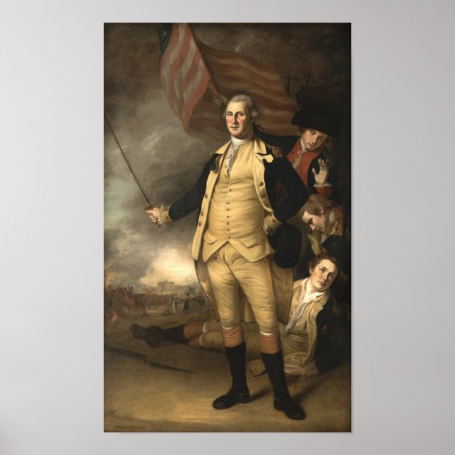 General Washington in der Schlacht von Princeton Poster (Vorne)