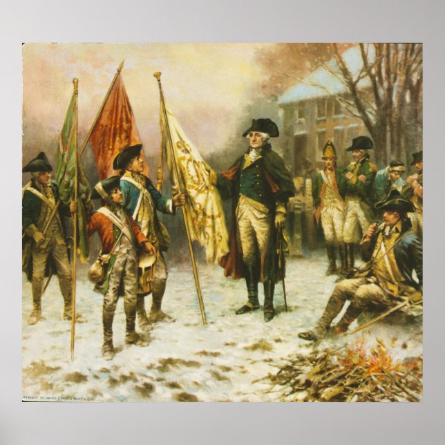 General Washington inspiziert die gefangenen Farbe Poster (Vorne)