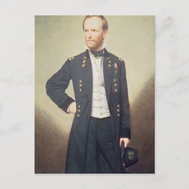 General William Sherman 1866 Postkarte (Vorderseite)
