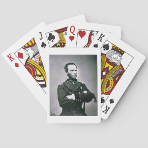 General William T. Sherman (1820-91) (b/w photo) Spielkarten