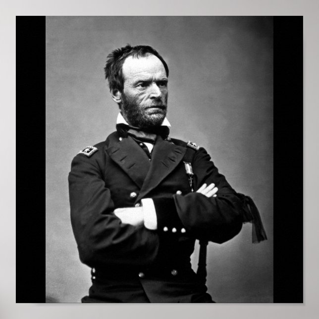 General William Tecumseh Sherman, 1865. Poster (Vorne)