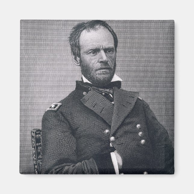 General William Tecumseh Sherman, graviert nach Magnet (Vorne)