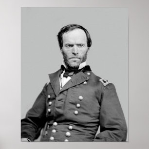 General William Tecumseh Sherman Portrait - 1864 Poster