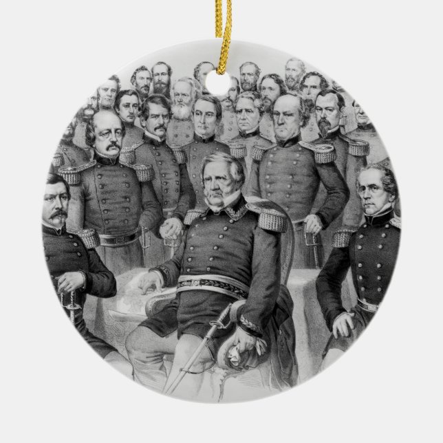 Generäle des zivilen Krieges der Gewerkschaft Keramik Ornament (Vorne)