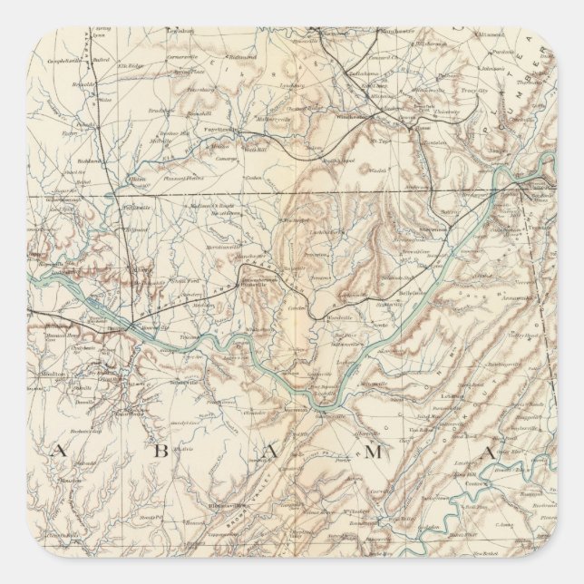 Generalkarte XIV Quadratischer Aufkleber (Vorderseite)