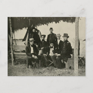 Generalleutnant Grierson und Mitarbeiter Postkarte