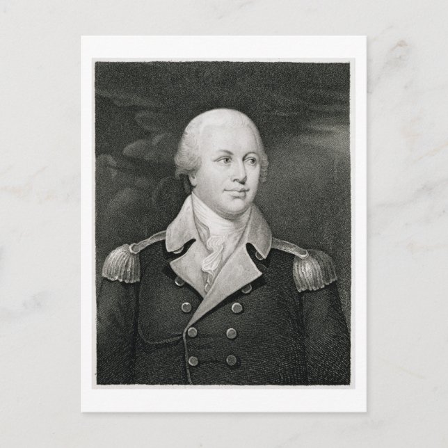 Generalmajor Nathaniel Greene (1742-86), in Gravur Postkarte (Vorderseite)