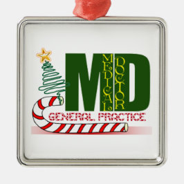 GENERALPRAXIS PHYSICIAN CHRISTMAS MERRY SILBERNES ORNAMENT