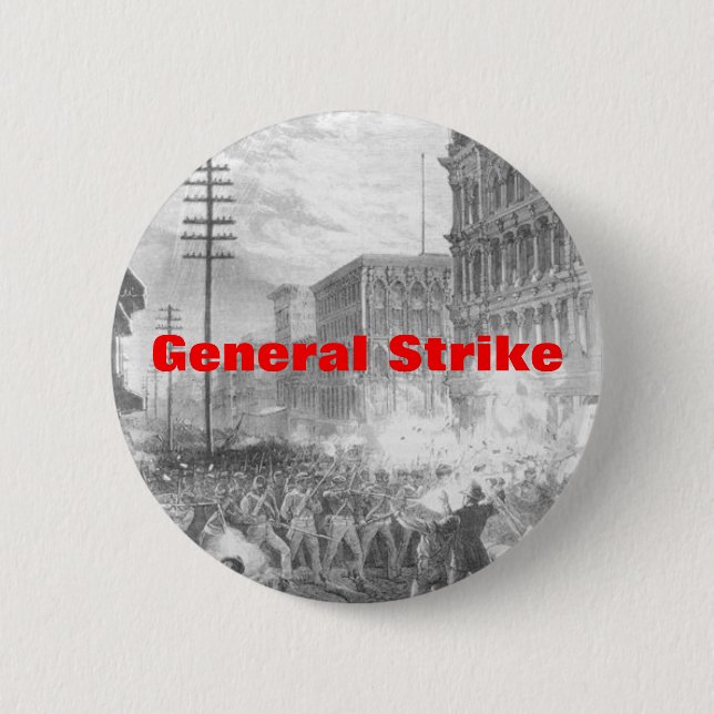 Generalstreik Button (Vorderseite)