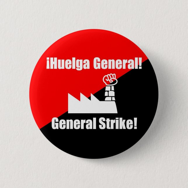 Generalstreikknopf Button (Vorderseite)