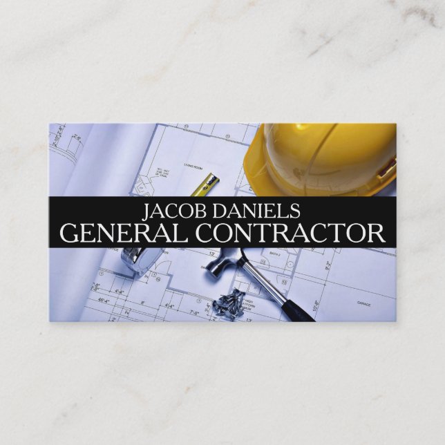 Generalunternehmer Baugewerbe Visitenkarte (Vorderseite)