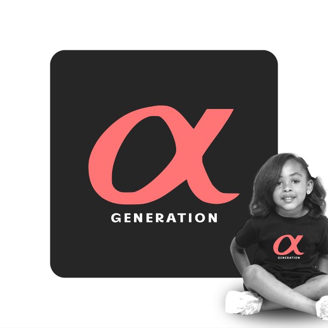 Generation ALPHA 2010-2024 | Baby T - Shirt | DP7A (gen z, gen alpha, gen a, T shirt for girls, baby t shirt, t shirt for baby, pink and black, birthday)