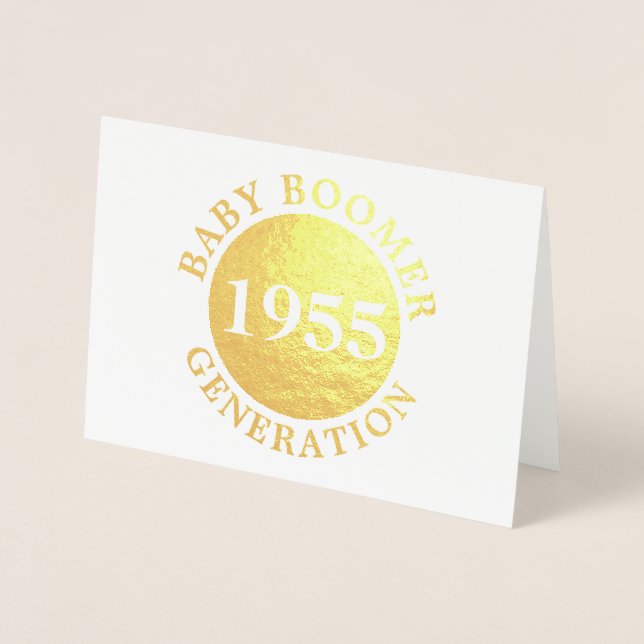 Generation von Babyboomer - individuelles Jahr Folienkarte (Vorderseite)