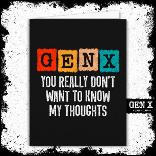 Generation X 80er Kid Gen X Gen Xer Funny Gen X Karte