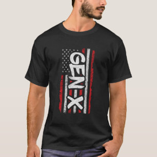 Generation X - Amerikanische Flagge - Proud Gen Xe T-Shirt