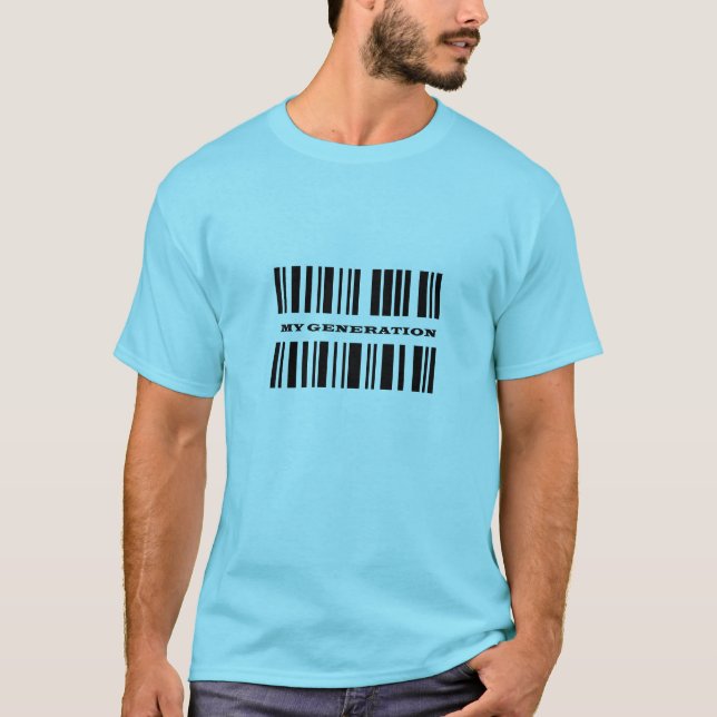 Generation X Bar Code T - Shirt von Männern (Vorderseite)