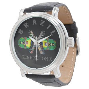 Generation X der 1960er Jahre brasilianisches Skat Armbanduhr