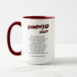 Génération X-ed 15 oz tasse avec nom d'auteur