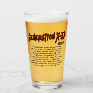 Generation X-ED Bierglas mit Autorennamen Glas