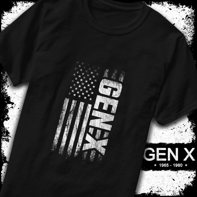 Generation X Gen Xer Gen X American Flag Gen X T-Shirt (Von Creator hochgeladen)