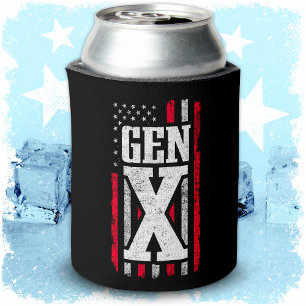 Generation X Gen Xer Proud American Flag Gen X Dosenkühler