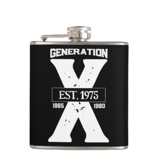 Generation X Personalisierter Vinyl-Wrapper Flachmann