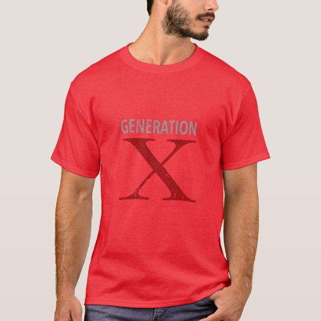 Generation X Retro-Design mit Distressed-Effekt T-Shirt (Vorderseite)