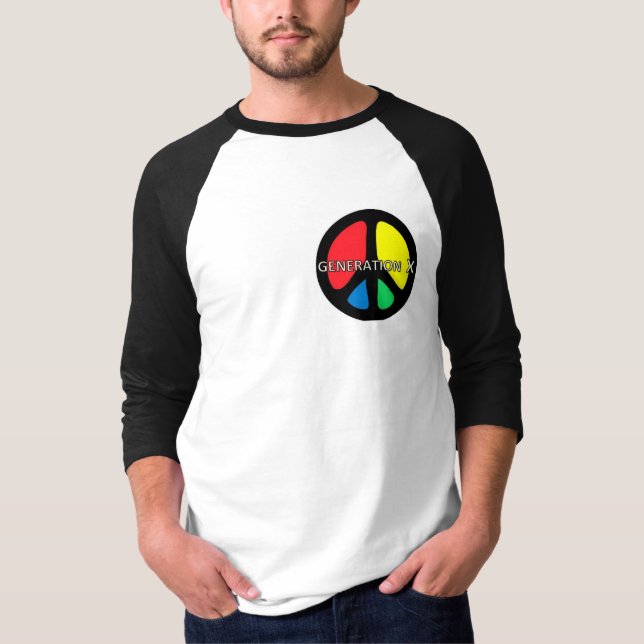 generation X T-shirt PEACE logo (Devant)