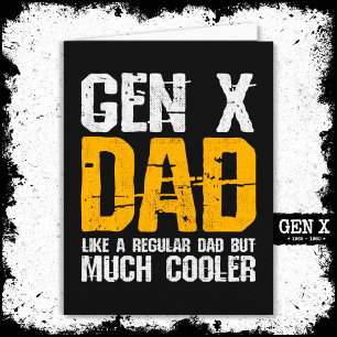 Generation X Vater Gen Xer Vater 60er 70er 80er Va Karte