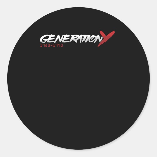 Generation Y Generation Z Boomer Millenials Gesche Runder Aufkleber (Vorderseite)