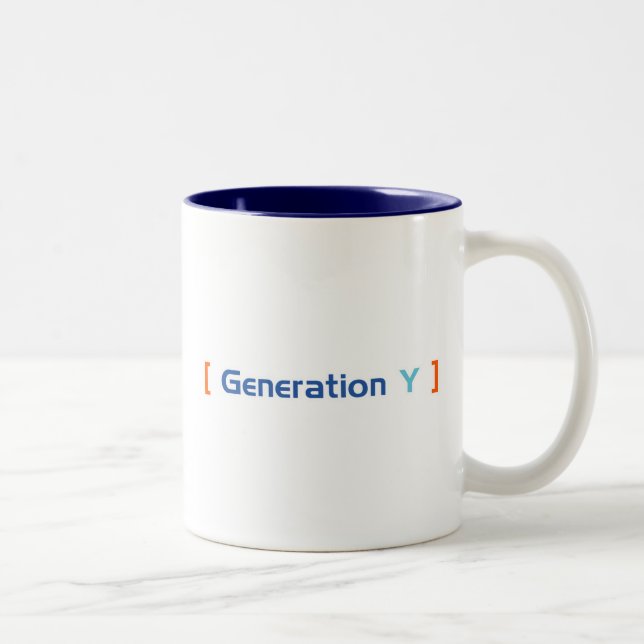Generation Y Zweifarbige Tasse (Rechts)