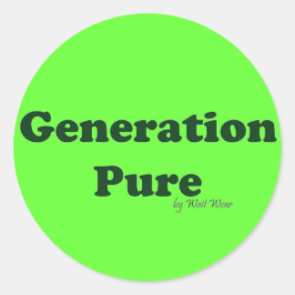 Generationsreinheit Runder Aufkleber
