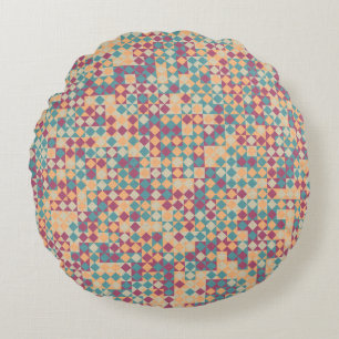 Generative abstrakt geometrische Musterberechnung Rundes Kissen
