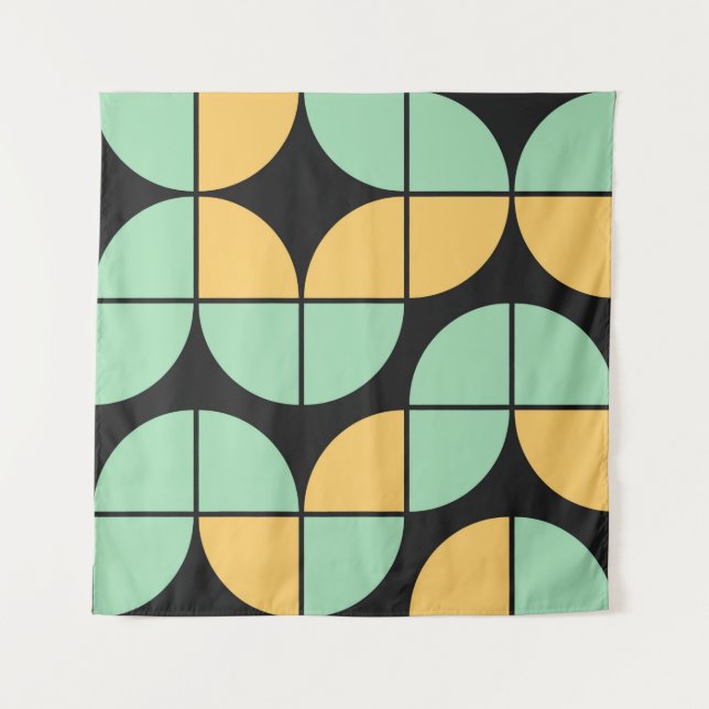 Generative abstrakt geometrische Musterberechnung Wandteppich (Vorderseite)
