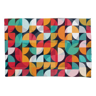 Generative Kunst: Farbiges Dreieck-Muster Kissenbezug