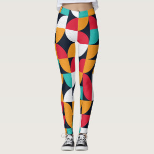 Generative Kunst: Farbiges Dreieck-Muster Leggings
