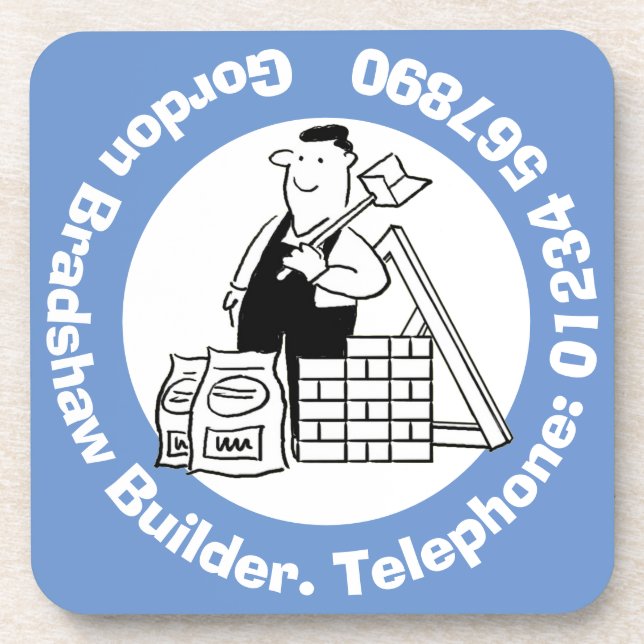 Genereller Builder mit Gebäude-Materialien. Getränkeuntersetzer (Vorderseite)