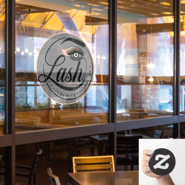 Generic Luxury Eyelash Extensions Salon Wellness-C Fensteraufkleber (Restaurantfenster)