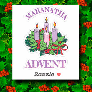 Generic Maranatha Advent Wreath Aufkleber