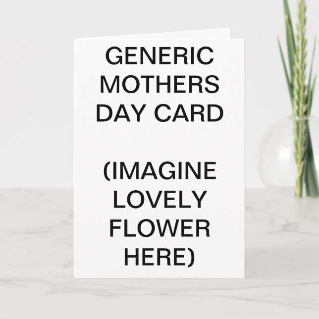 GENERIC MOTHERY DAY CARD KARTE (Vorderseite)
