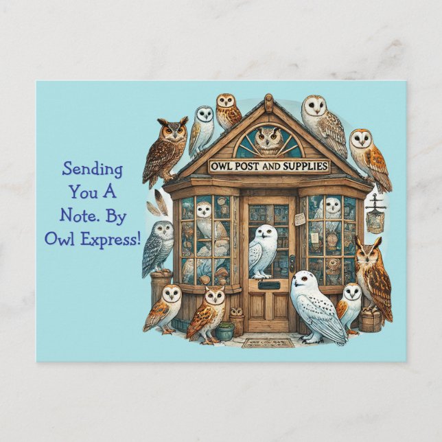 Generic Owl Express Postkarte (Vorderseite)