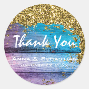 *~* Generic Wood AP49 Weathered Aged Glitzer Runder Aufkleber