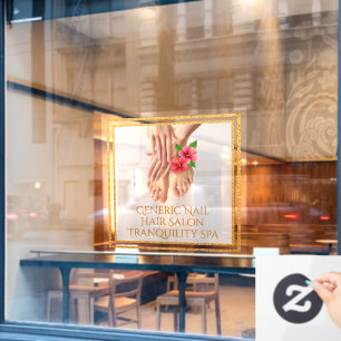 Generische Nagel-Friseur-Tranquility-Wellness-Cent Fensteraufkleber