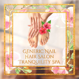 Generische Nagel-Friseur-Tranquility-Wellness-Cent Fensteraufkleber