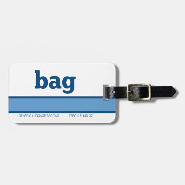 Generische Reisetasche Gepäckanhänger (Vorderseite horizontal)