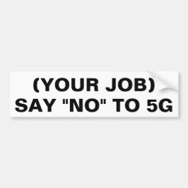 Generische Schablone für "lehnen 5G " ab Autoaufkleber