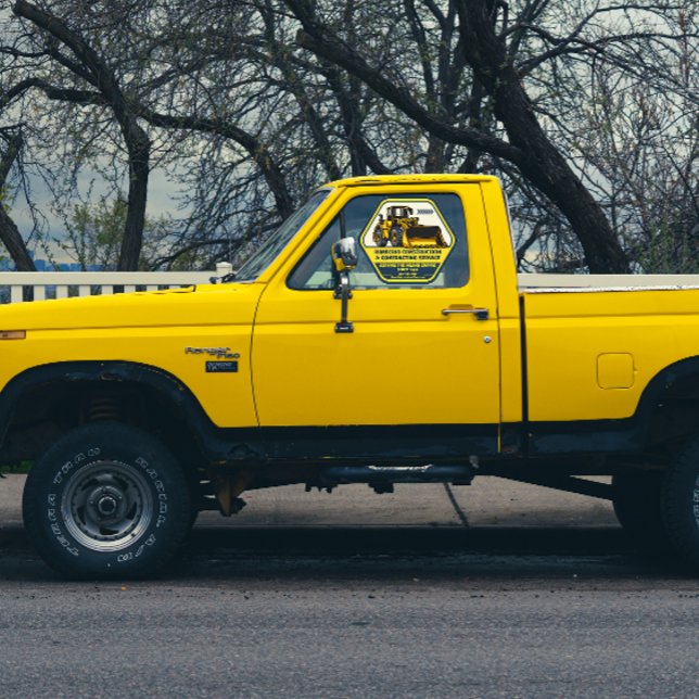 Generischer Bauauftragslastwagen anpassen Fensteraufkleber (Von Creator hochgeladen)
