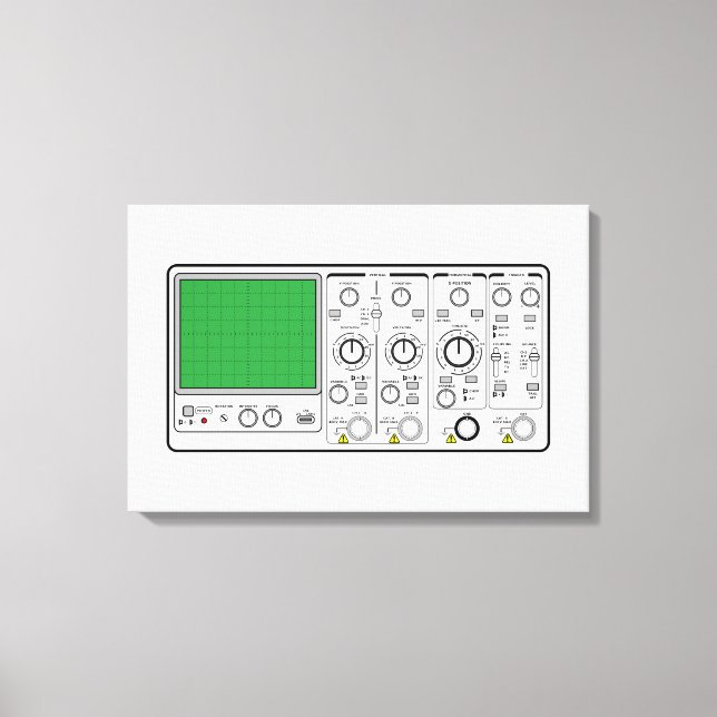 Generischer Oszilloskopspanntester an der Vorderse Leinwanddruck (Vorderseite)