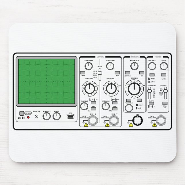 Generischer Oszilloskopspanntester an der Vorderse Mousepad (Vorne)